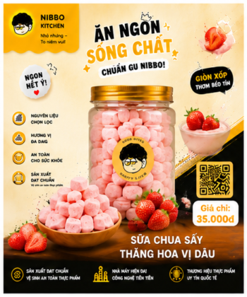 05 Sữa Chua Sấy Thăng Hoa Vị Dâu